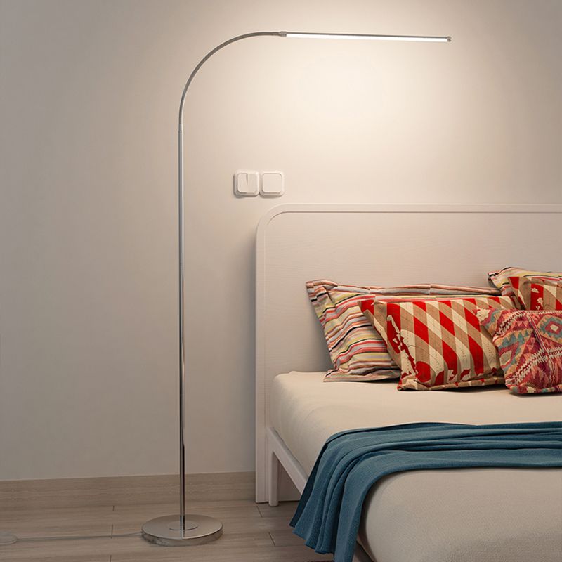 Modern Simple Floor Light 1-Light LED Floor Standing Light with Acrylic Shade