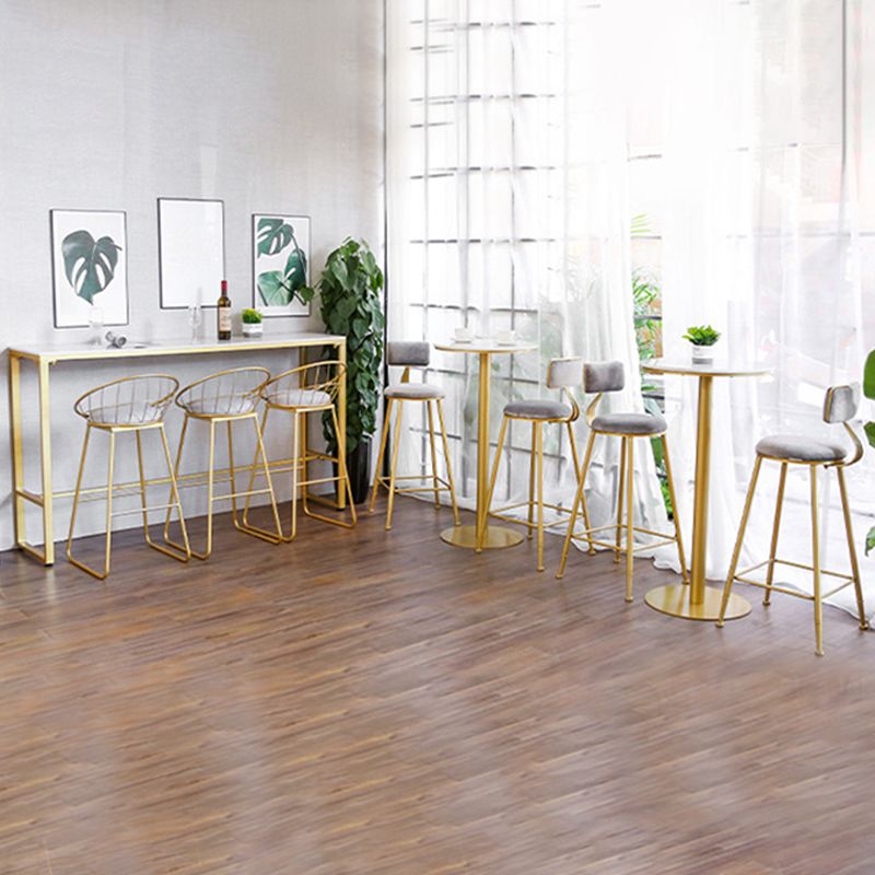 Luxurious Rectangle Bar Table Set 1/4/5/7 Pieces Sintered Stone Counter Table with Stools