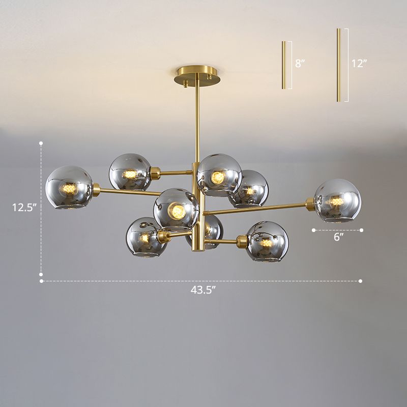 Postmoderne sputnik kroonluchter verlichtingsarmatuur glazen woonkamer hangend plafondlicht