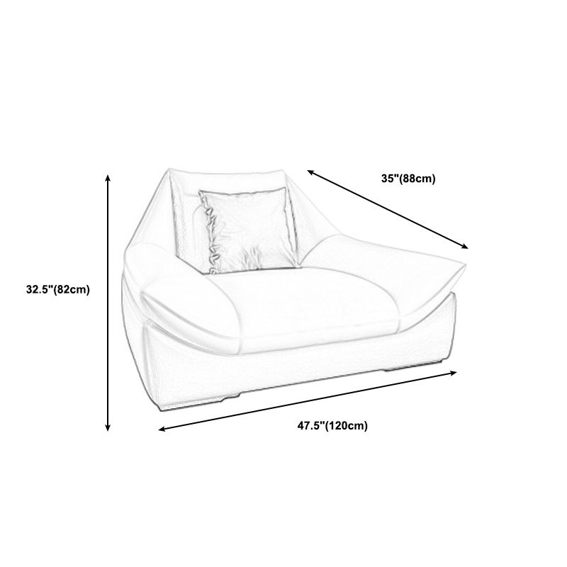 Tufted Faux Leather Pillow Top Arm Sofa with Stain Resistant and Waterproof