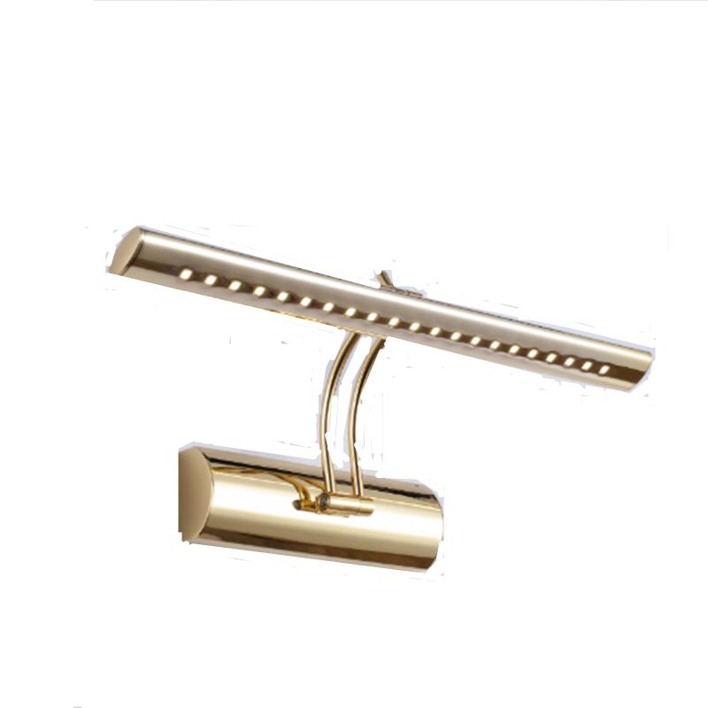 Aplicación de baño giratoria de baño posmoderna de acero inoxidable tocador LED de pared de la pared de la pared