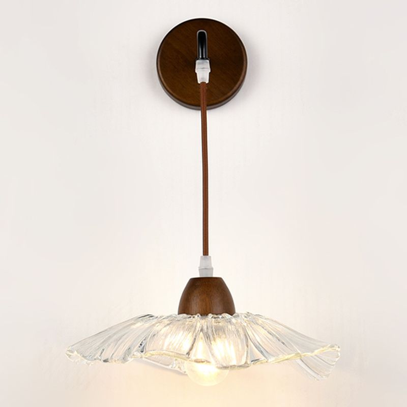 Contemporary Wall Light Fixture Glass Shade Wall Light Sconce for Bedroom