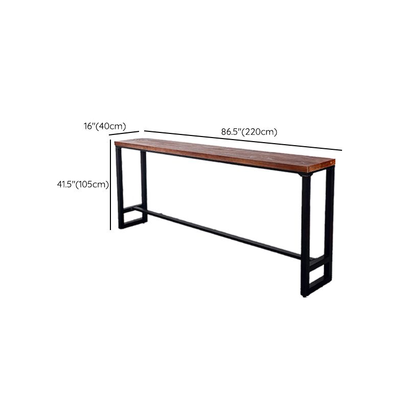 Solid Wood Counter-height Pub Table Industrial Counter Wine Table