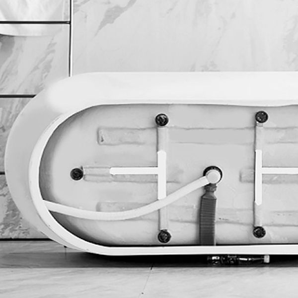 Modern Oval Freestanding Bathtub Antique Finish Soaking Bath Tub