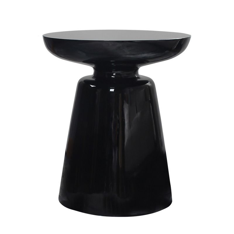 16.9"/23.6" Tall Pedestal Metal End Table Round Solid Color Side End Table