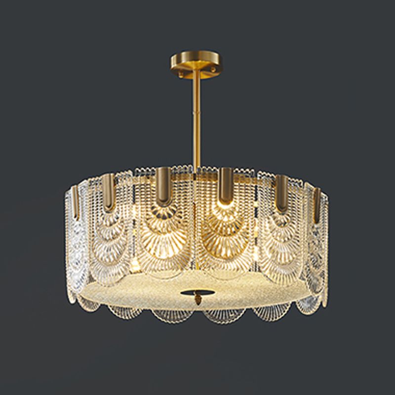 Copper Tiered Glass Ceiling Pendant Contemporary Ceiling Lighting Fixtures