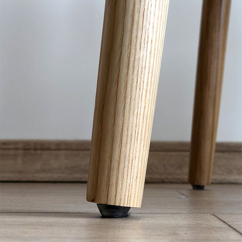 Sillas de comedor modernas de madera sin brazos, silla auxiliar de comedor con respaldo abierto (juego de 2)