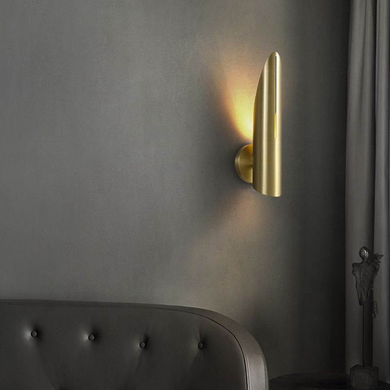Nordic Style Wall Light Geometric 1 Light Wall Sconce with Brass for Bedroom