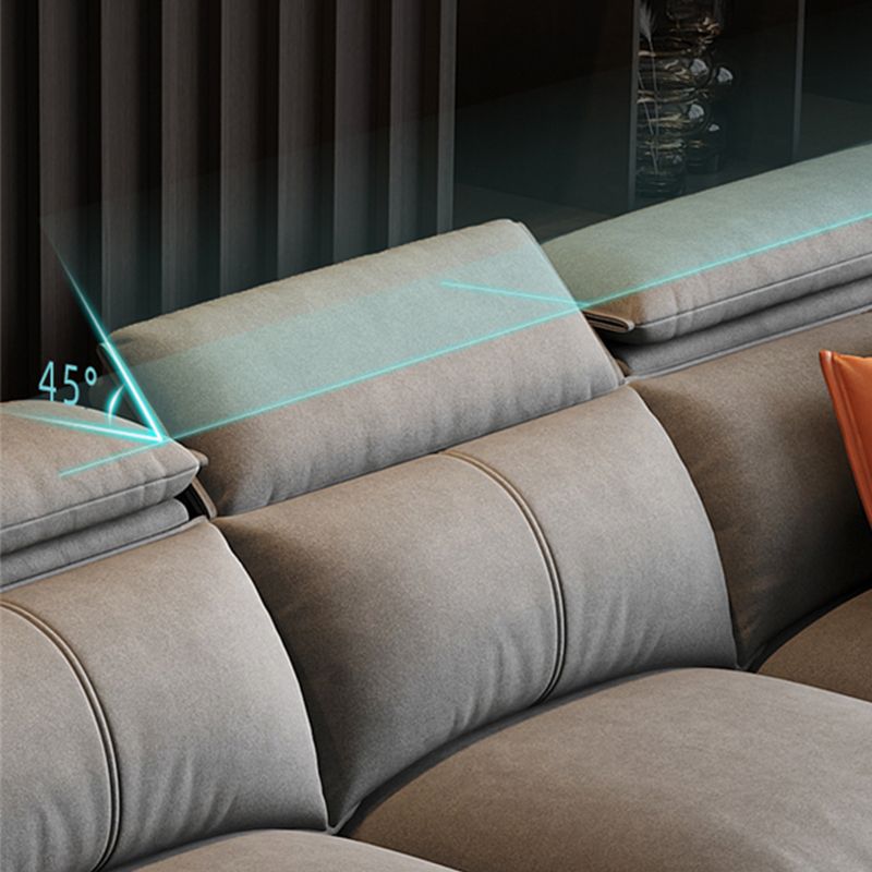 Grey Faux Leather Sofa/Sectionals with Wear-Resistant and Stain-Resistant
