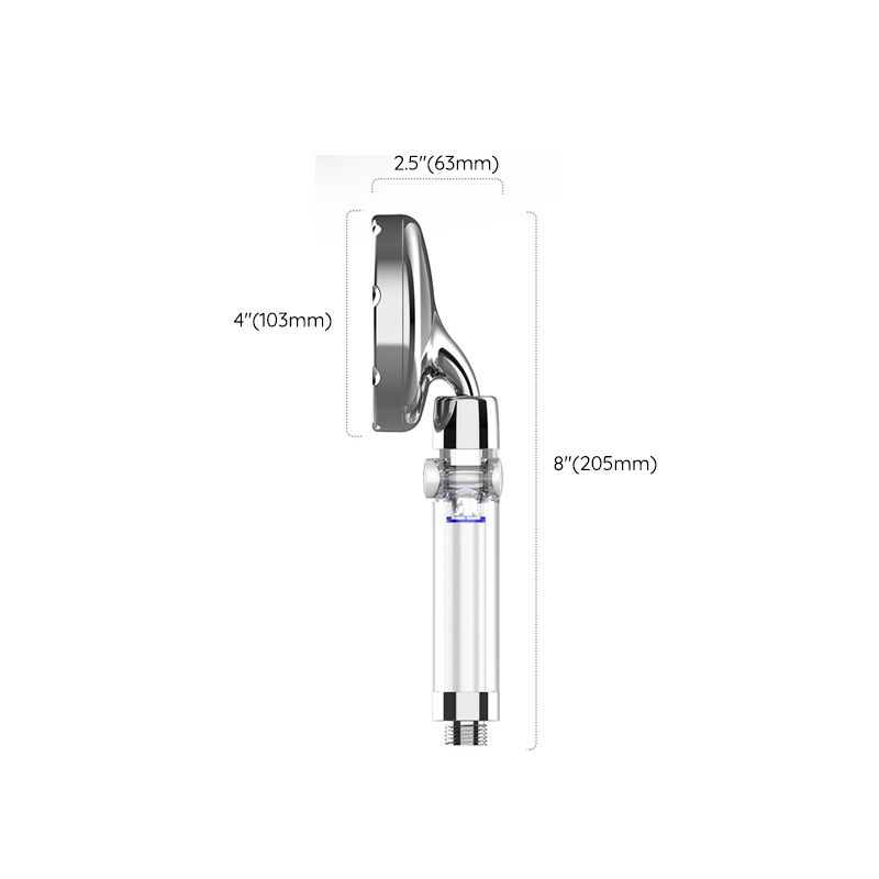Silver Handheld Shower Head Standard Round Shower Head Combo