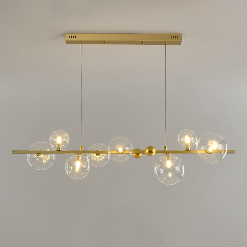 8 Light Sphere Island Light Fixtures Contemporary Glass Pendant Lights