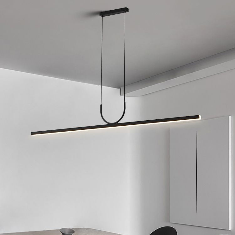 LED Simple Island Hanging Light Modern Island Light with Acrylic Shade for Dining Room