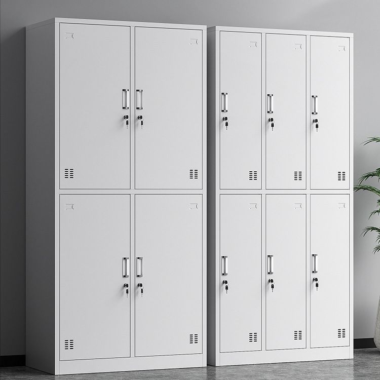 White Steel Wardrobe Cabinet Modern Wardrobe Armoire for Home