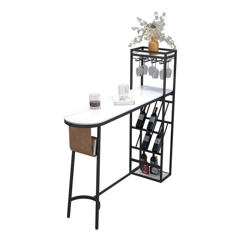 Indoor Wine Back Event and Cocktail Table Modern Marble Legs Bar Height Table