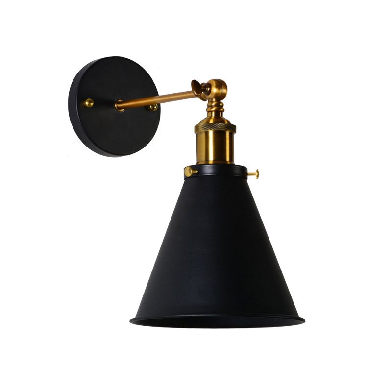 Industrial Style Wall Sconce Metal 1 Light Sconces for Living Room