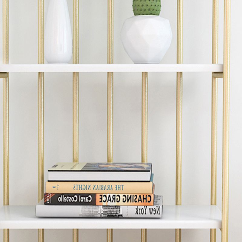 Glam Metal Bookshelf Geometric Shelf Bookcase for Study Room 70.9" H X 11.8" W