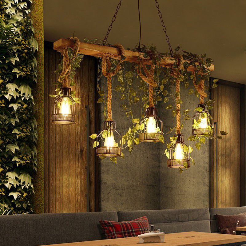 Industrial Island Light Metallic Pendant Lighting Fixture for Dining Room