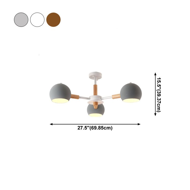 Living Room Chandelier Modern Multi Head Macron Hanging Fixture for Bedroom