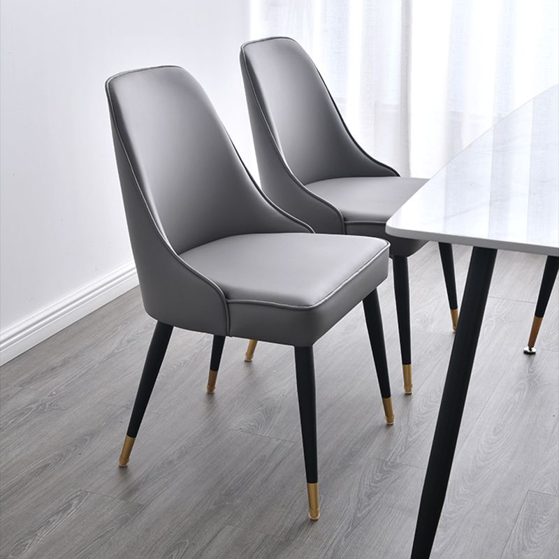 Silla sin brazos de comedor de estilo nórdico, silla lateral de comedor de tela tapizada para uso doméstico