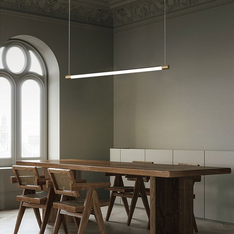 Linear Island Light Fixture Modern Island Lighting Metal Island Pendants 1 Light