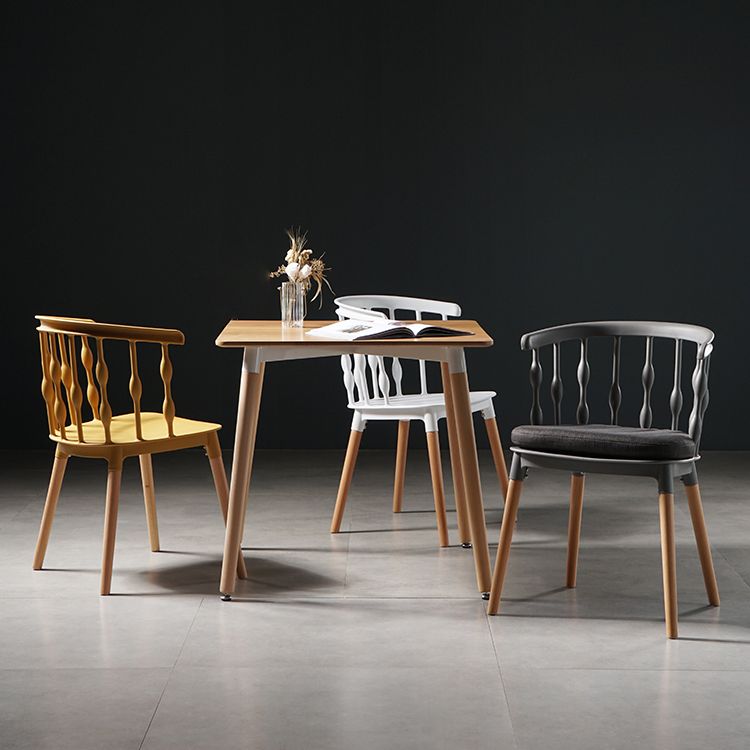 Estilo moderno que cena la silla de madera del brazo lateral del respaldo de la cocina de la silla