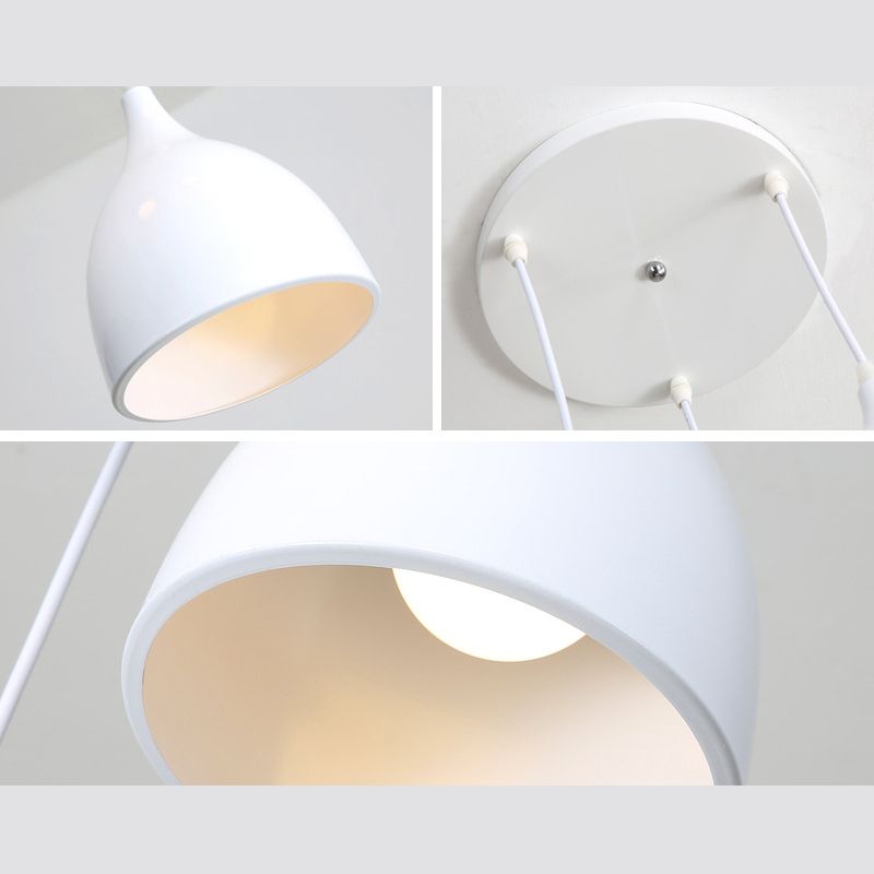 Witglas schaduw 3 lichten hanglampverlichting moderne chroom afwerking plafondarmatuur voor eetkamer