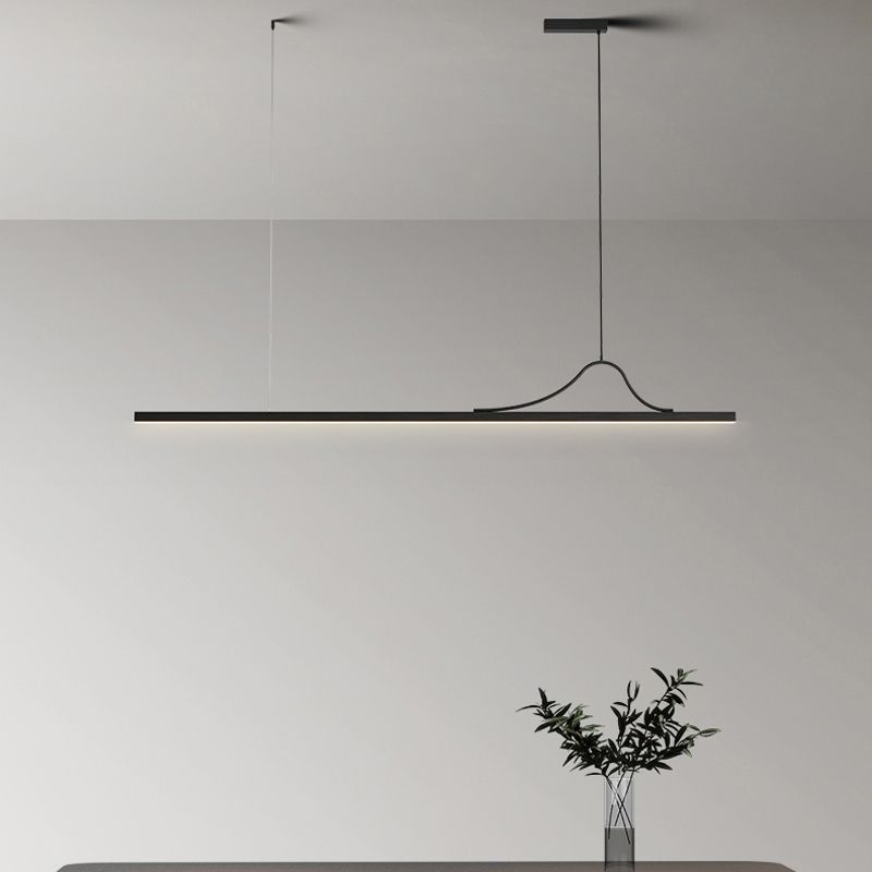 Modern LED Island Light Simple Island Hanging Light with Acrylic Shade for Dining Room