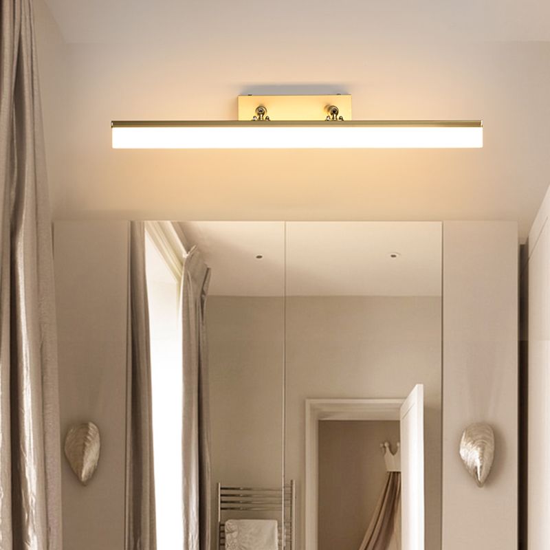Linear Shade Swing Arm Wall Lighting Modern Style Metal 1 Light Sconce Lamp in Brass