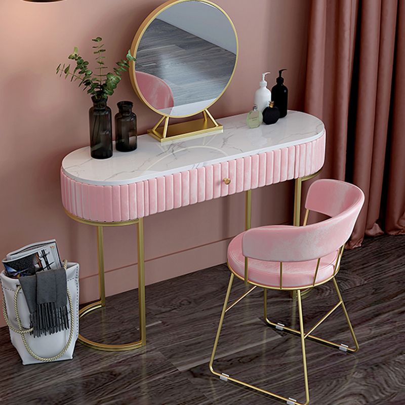 Nordic Glam Dining Chairs Armless Windsor Back Side Chairs for Kitchen with Metal Legs