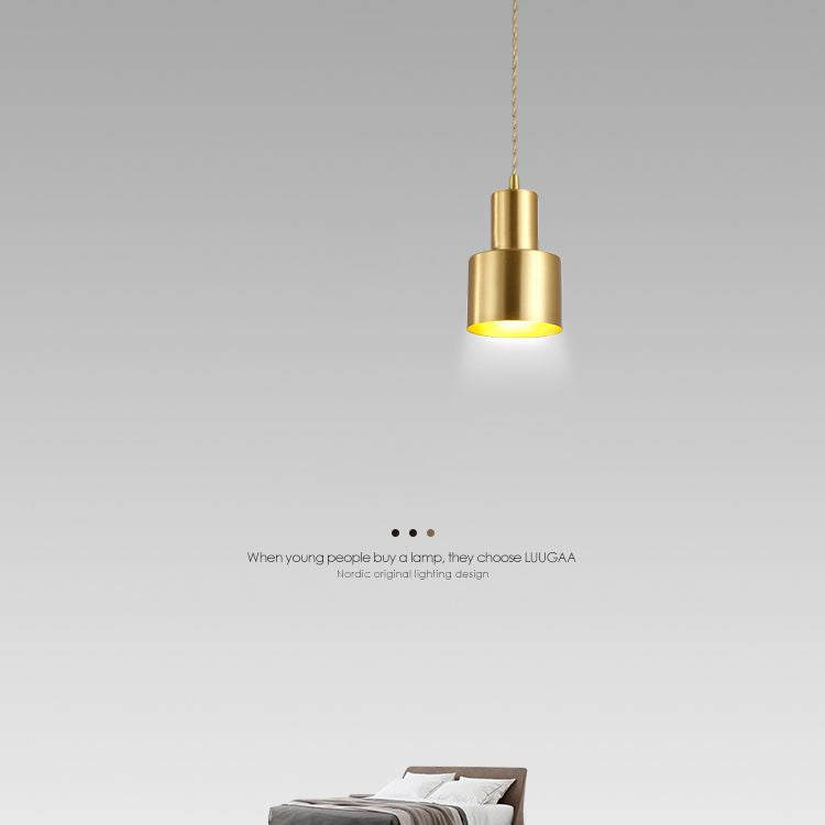 Forme cylindrique en métal Lumière suspendue à style postmoderne Pendre lumière suspendue pour le café