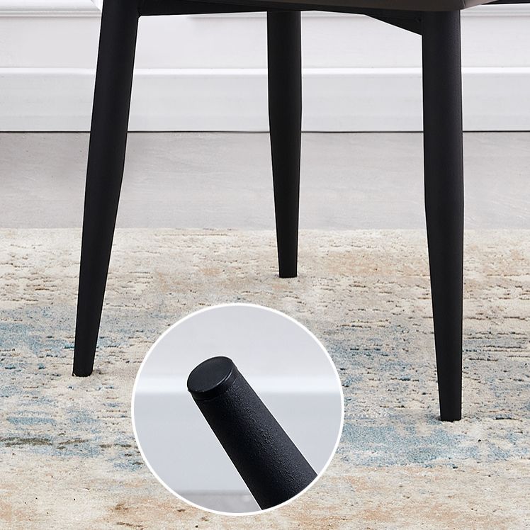 Contemporary Style Kitchen Metal Dining Chairs Dining Wingback Arm Side Chairs
