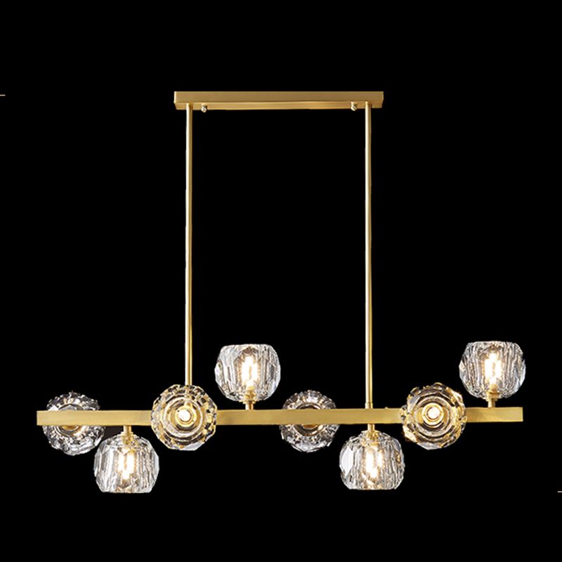 Luces colgantes de domo de estilo moderno luces colgantes de vidrio transparente