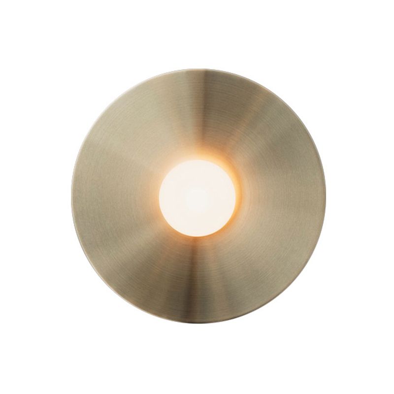 Eenvoud cirkel wandlamp armatuur metaal 1 lichte bedmuur gemonteerde lamp in goud