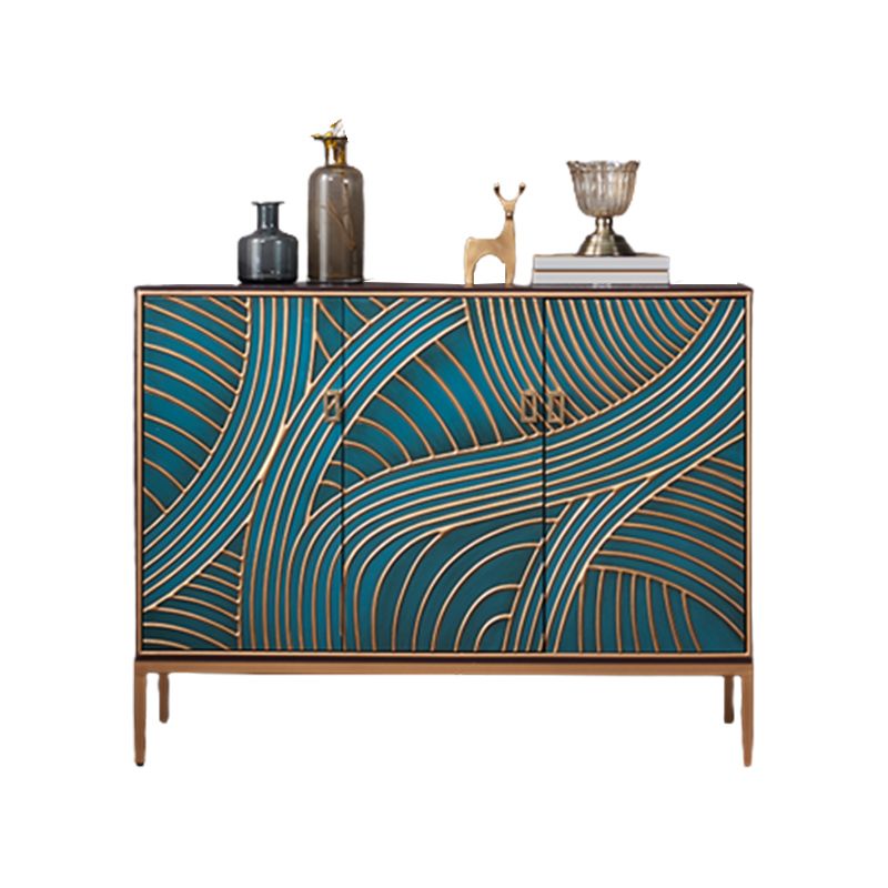 Industrial Accent Cabinet with Cup Pulls Doors and Straight Legs
