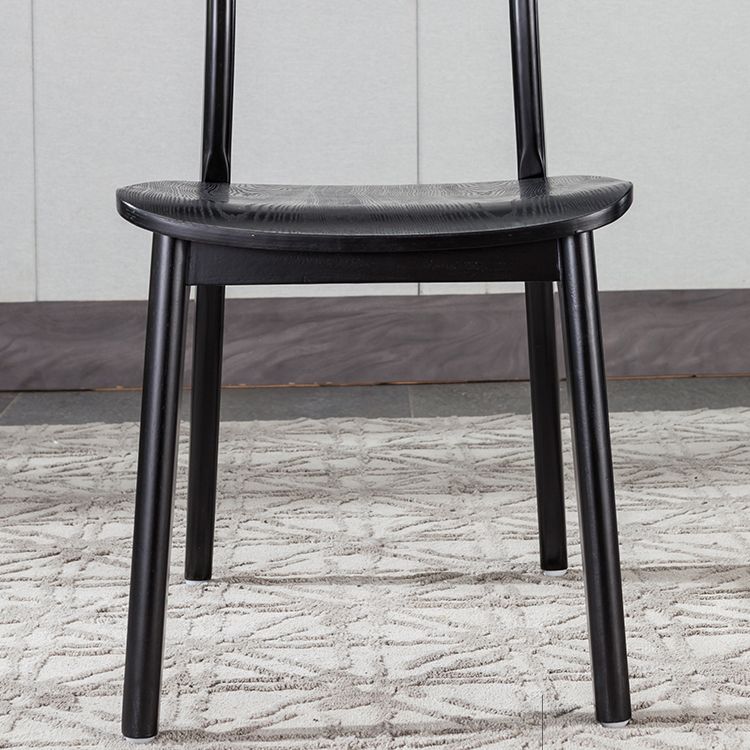 Wood Industrial Style Dining Chair Indoor-Outdoor Open Back Dining Side Chair