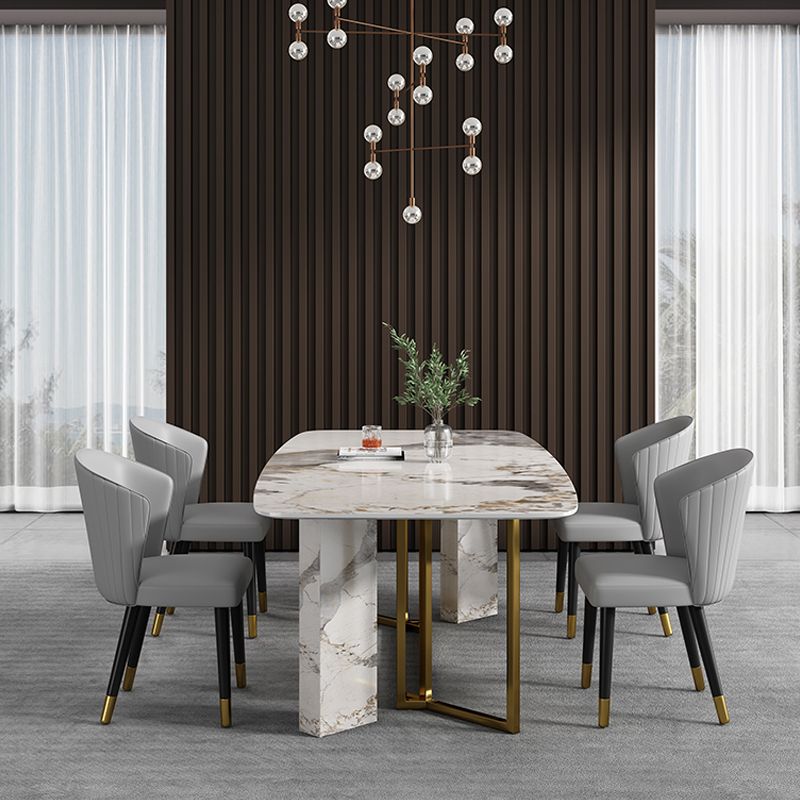 Scandinavian Style 1/2/5/7 Rectangle Dining Room Table Set for Home