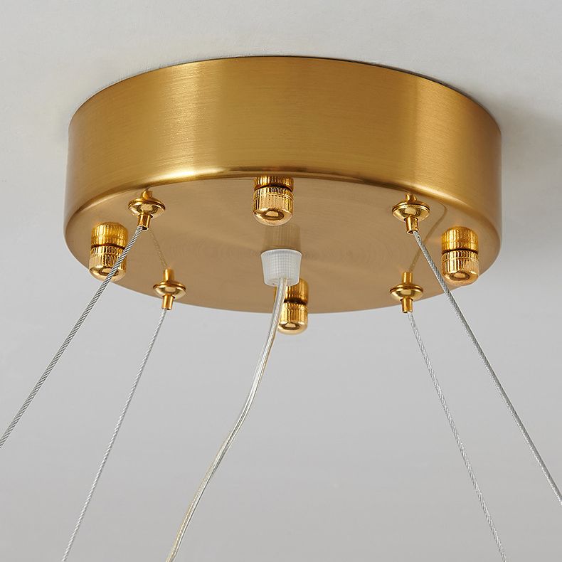 Modern Nordic LED Hanging Light Glass Geometric Chandelier for Living Room