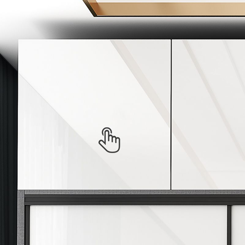 Modern Bedroom Wardrobe Wooden Storage Cabinet with Sliding Doors