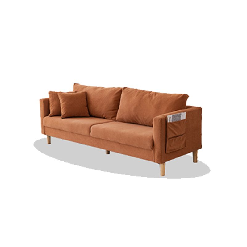 Velvet Sofa 26.77" High Scandinavian Tuxedo Arm Sofa with Storage
