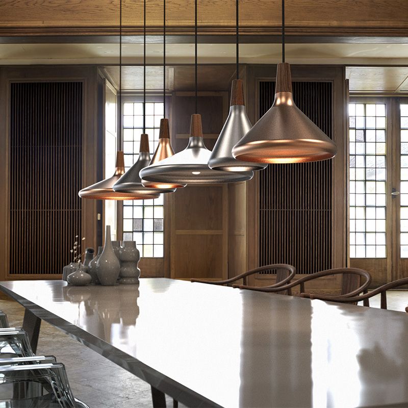 Cone Metal Pendant Ceiling Light Contemporary-Style Pendant Light Kit for Restaurant