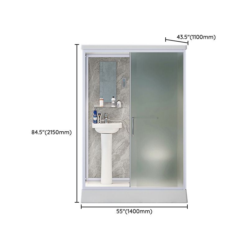 Frosted Tempered Glass Shower Enclosure Rectangle Shower Enclosure