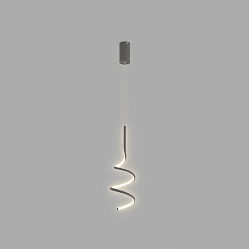 Zeitgenössischer Stil linearer Form Pendelleuchte Leuchte Metall 1 Lichthängerlampe