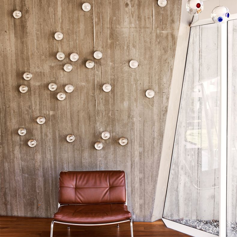 Hemisphere Wall Light Modern 1 Bulb Clear Bubble Crystal Wall Sconce in Warm/White Light for Hallway Living Room