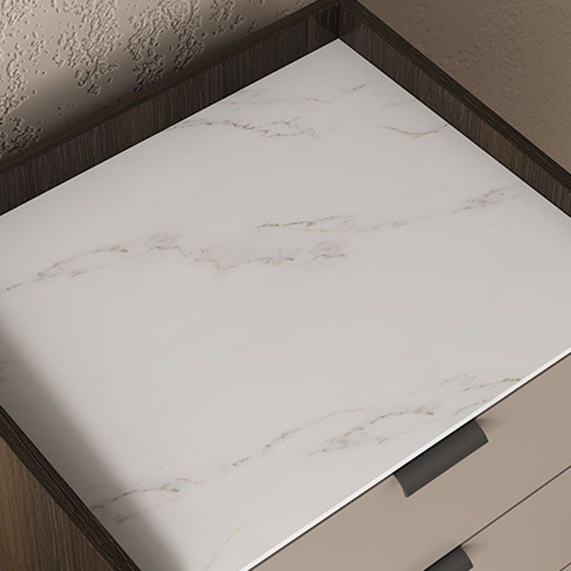 Contemporary Bedroom Stone Storage Chest Vertical Chest with Drawers