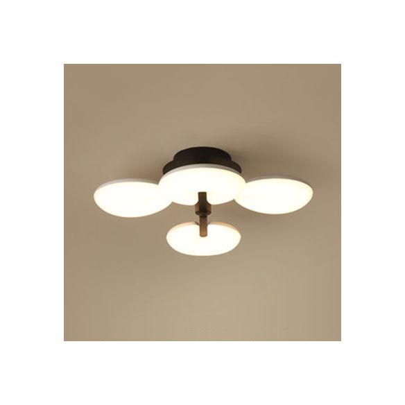 Acrilico Round Semifiling Monte Light Dining Room Lample a LED Contemporary LED in nero