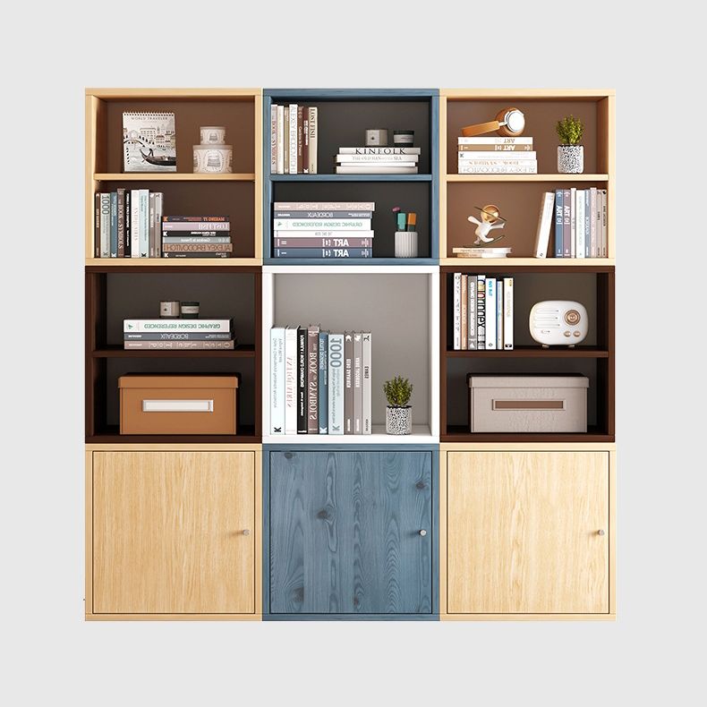 Wood Bookcase Scandinavian Bookshelf, 13.78" L x 9.45" W x 13.78" H