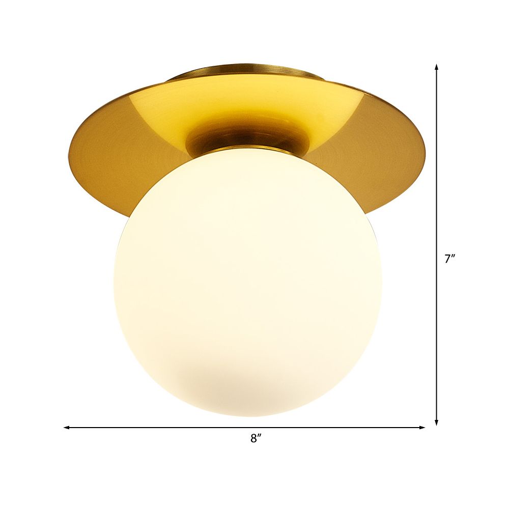 Clear/Light-Brown/Cream Orbit Ceiling Light Modern Glass 1 Light Kitchen Flushmount Ceiling Lamp