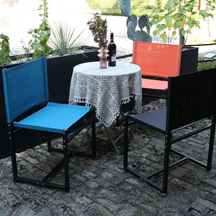 Contemporary Dining Chair Armless Chair with Metal Legs for Kitchen