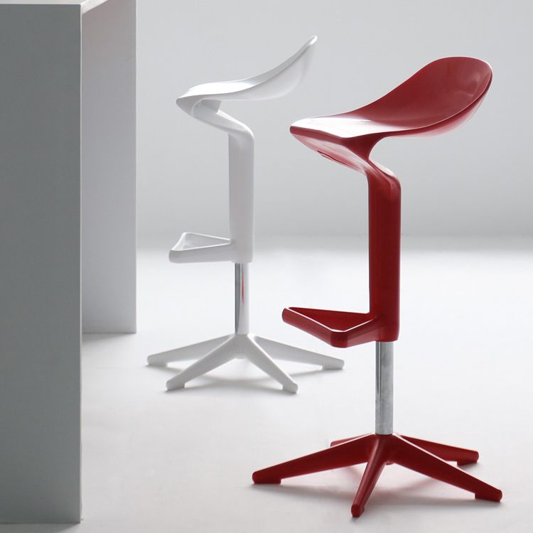 Modern Adjustable Height Counter Stool Plastic Footrest Bar Stool