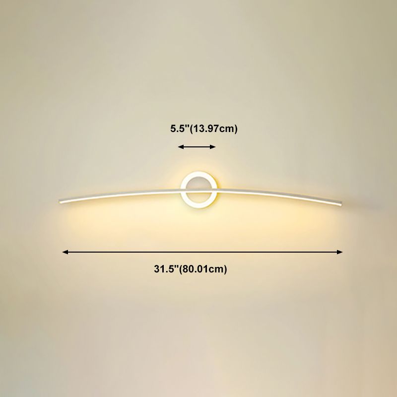 Lampe de forme de ligne lampe murale métallique simple LED LED MUR MUR LEIL